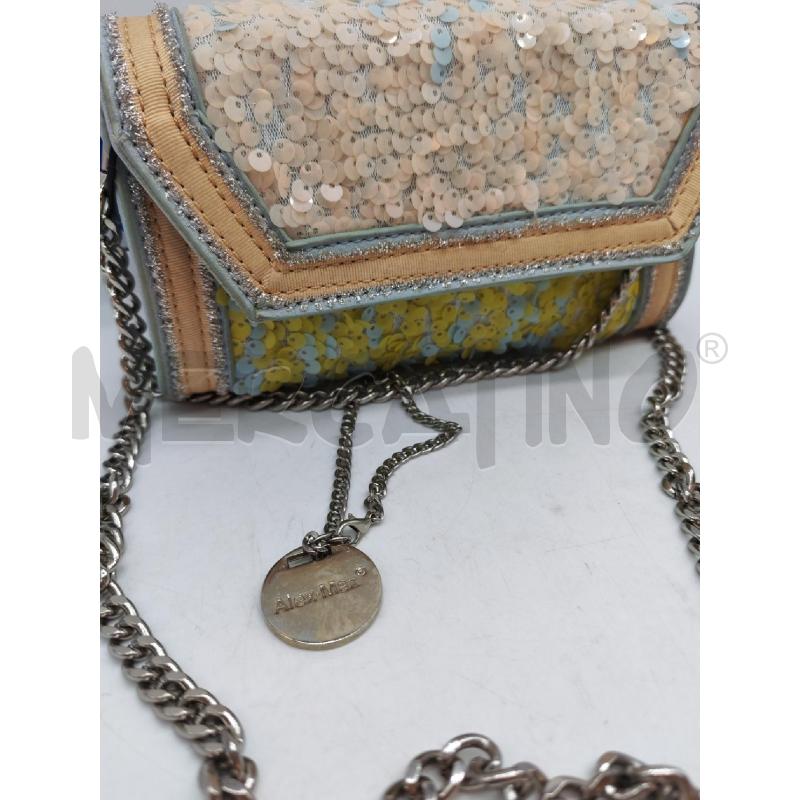 BORSETTA DONNA ALEX MAX STRASS AZZURRI GIALLI | Mercatino dell'Usato Mestre 2
