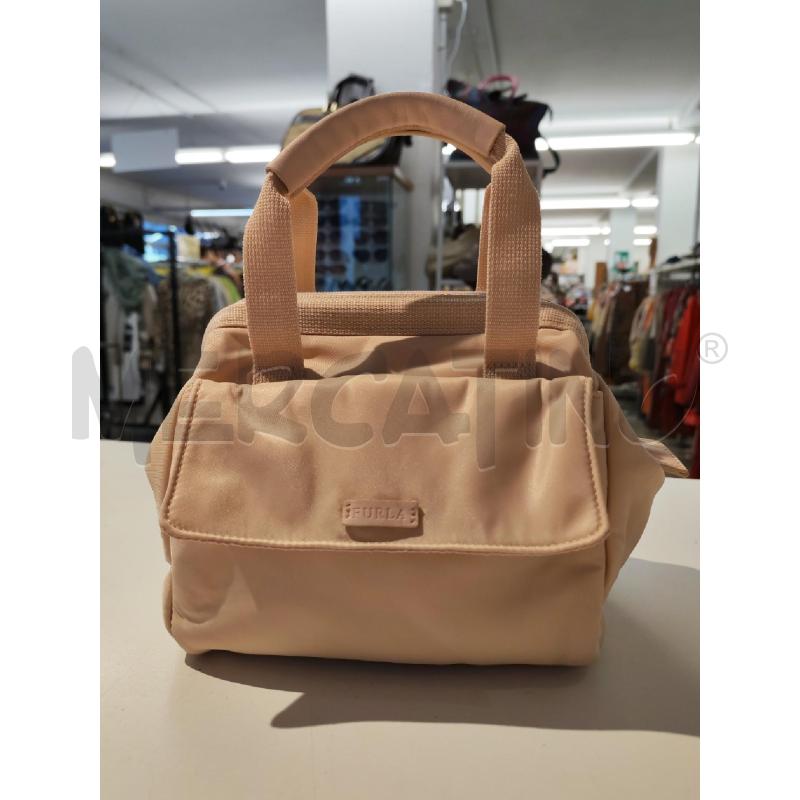 BORSETTA DONNA FURLA NYLON BEIGE A MANO | Mercatino dell'Usato Mestre 1