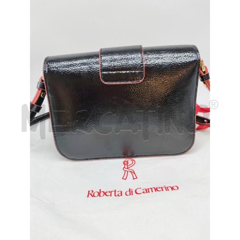 BORSETTA DONNA ROBERTA DI CAMERINO NERA GANCIO DAVANTI ROSSO | Mercatino dell'Usato Mestre 5