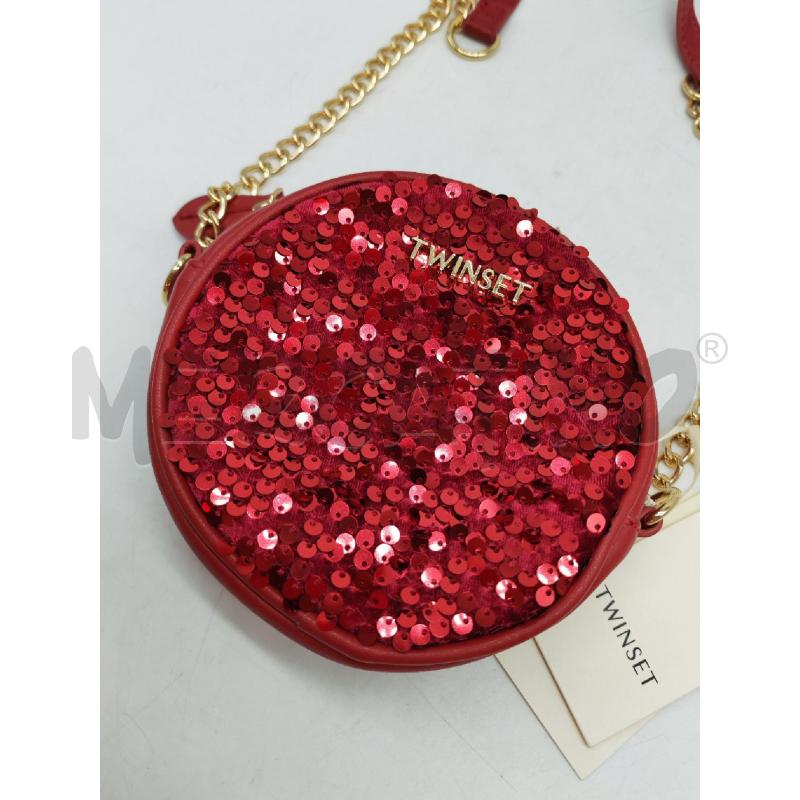 BORSETTA DONNA TWINSET ROTONDA ROSSA PAILLETTES | Mercatino dell'Usato Mestre 2