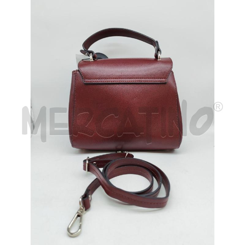 BORSETTA DONNA VERA PELLE ROSSO BORDEAUX VALIGETTA | Mercatino dell'Usato Mestre 3