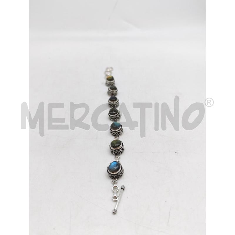 BRACCIALE ARGENTATO PIETRE VERDINE | Mercatino dell'Usato Mestre 2