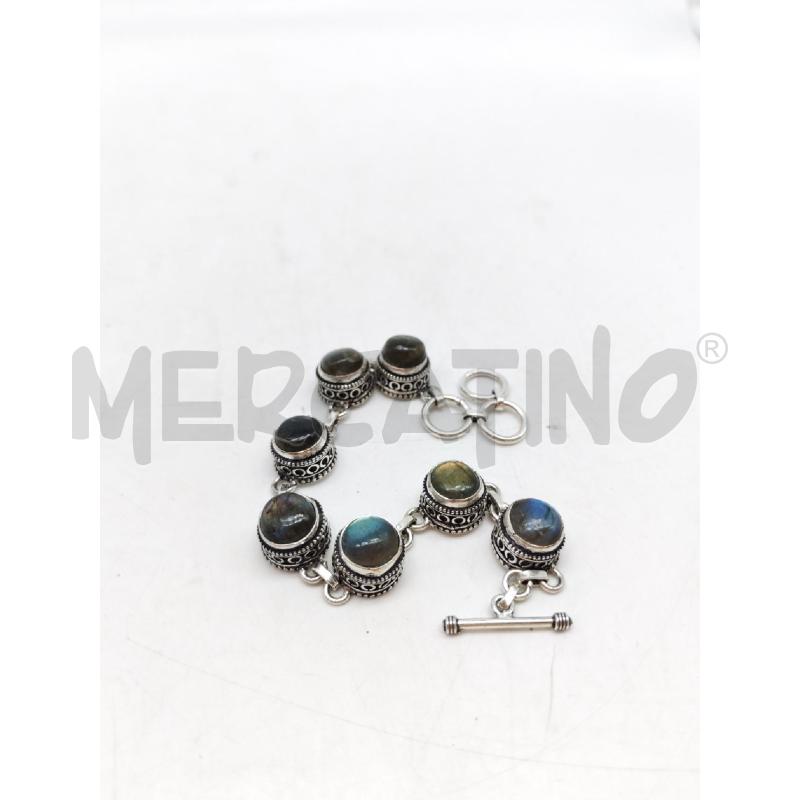BRACCIALE ARGENTATO PIETRE VERDINE | Mercatino dell'Usato Mestre 3