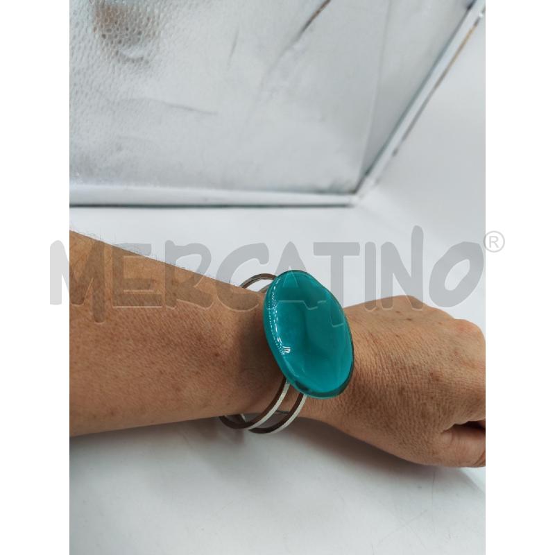 BRACCIALE CERCHIO IN VETRO TURCHESE VESCOVO ROBERTO | Mercatino dell'Usato Mestre 4