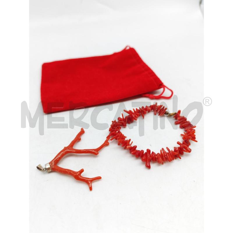 BRACCIALE E CIONDOLO IN CORALLO | Mercatino dell'Usato Mestre 4