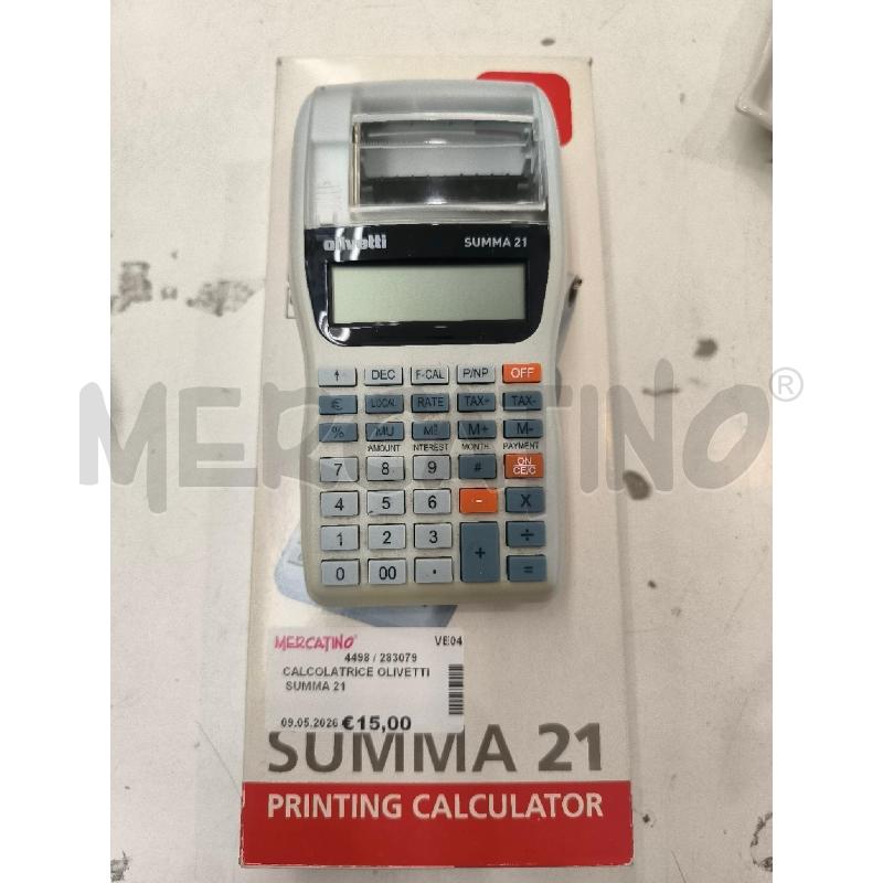CALCOLATRICE OLIVETTI SUMMA 21  | Mercatino dell'Usato Mestre 1