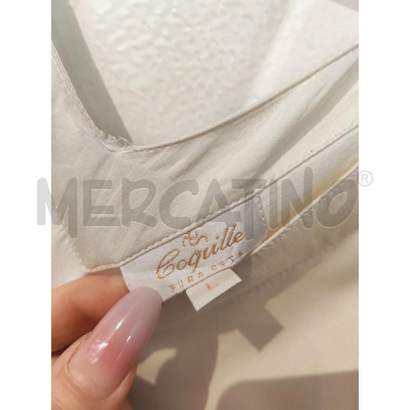 CAMICIA DA NOTTE BEIGE COQUILLE PURA SETA | Mercatino dell'Usato Mestre 2