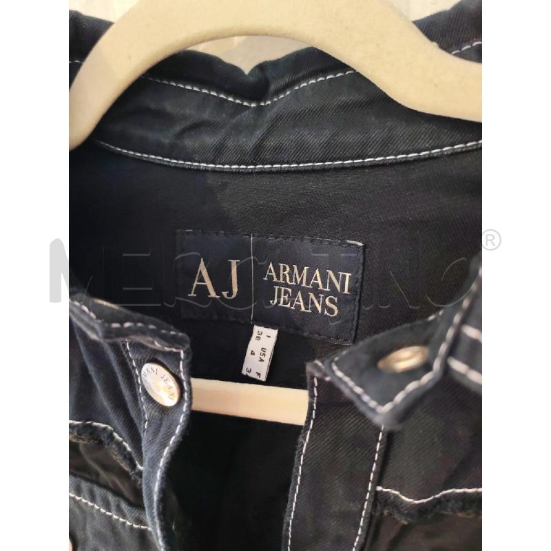 CAMICIA DONNA ARMANI JEANS BLU NOTTE CON PARTI NERE | Mercatino dell'Usato Mestre 2