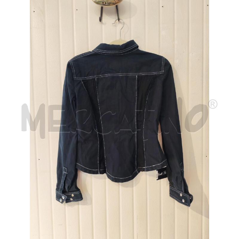 CAMICIA DONNA ARMANI JEANS BLU NOTTE CON PARTI NERE | Mercatino dell'Usato Mestre 3