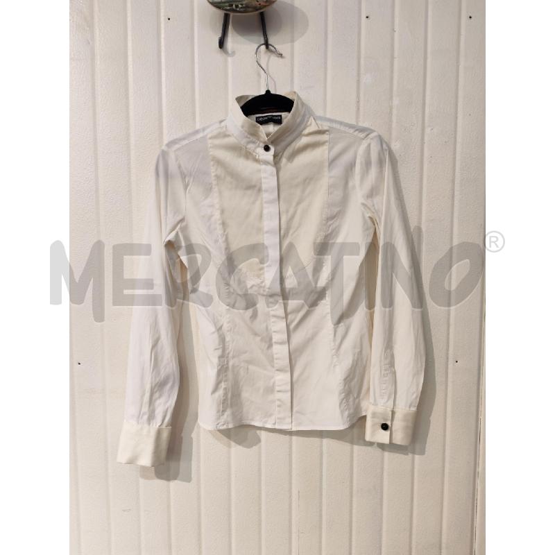 CAMICIA DONNA EMPORIO ARMANI BIANCA DUE TESSUTI | Mercatino dell'Usato Mestre 1