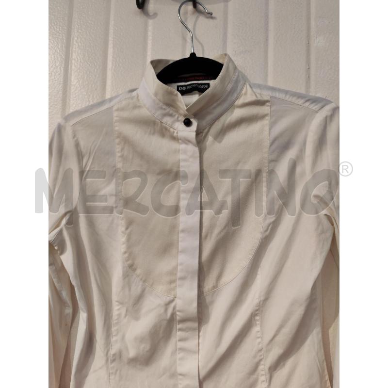 CAMICIA DONNA EMPORIO ARMANI BIANCA DUE TESSUTI | Mercatino dell'Usato Mestre 3