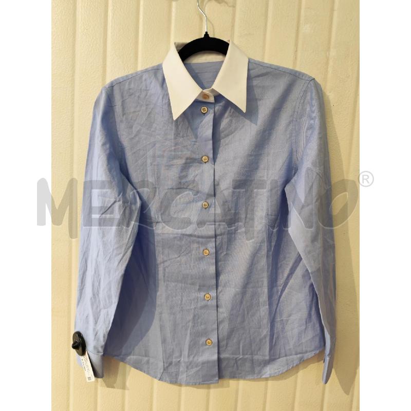 CAMICIA DONNA GUCCI AZZURRA COLLETTO BIANCO | Mercatino dell'Usato Mestre 1