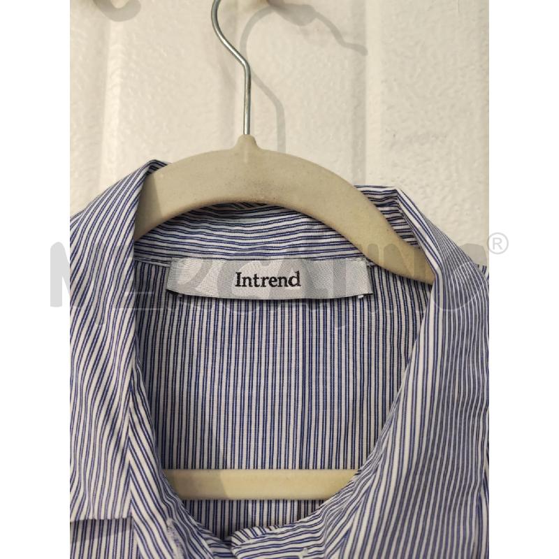 CAMICIA DONNA INTREND BIANCA RIGHE BLU | Mercatino dell'Usato Mestre 2