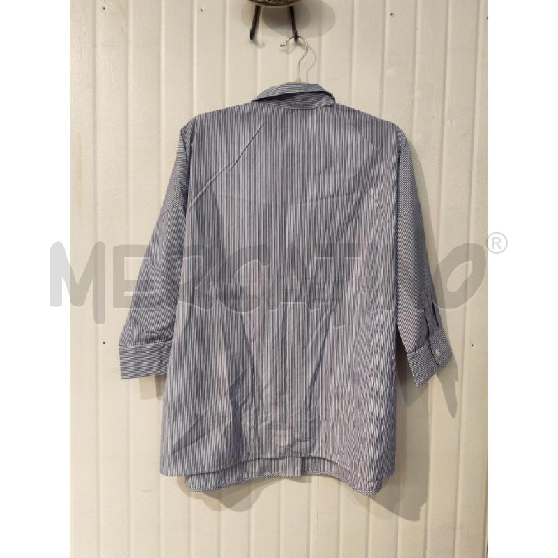 CAMICIA DONNA INTREND BIANCA RIGHE BLU | Mercatino dell'Usato Mestre 4
