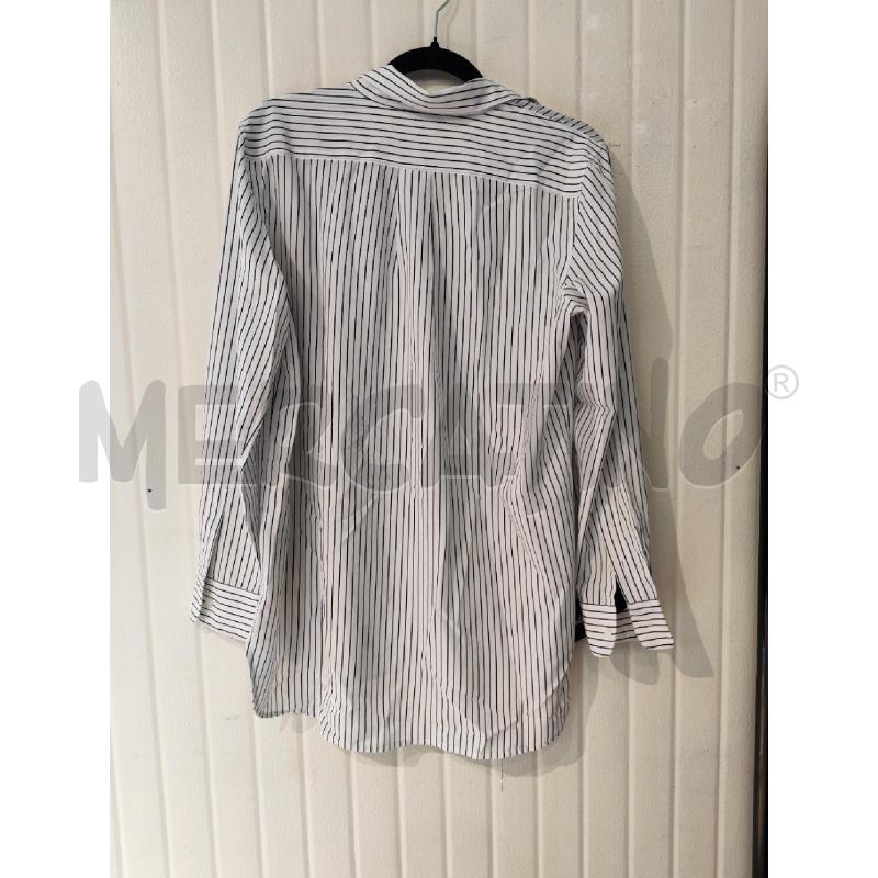 CAMICIA DONNA LAUREN BIANCA A RIGHINE BLU | Mercatino dell'Usato Mestre 3