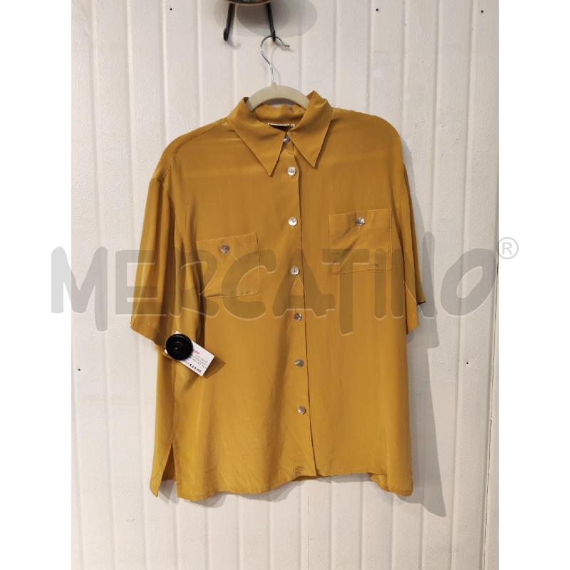 CAMICIA DONNA LUISA SPAGNOLI 100% SETA GIALLA OCRA | Mercatino dell'Usato Mestre 1