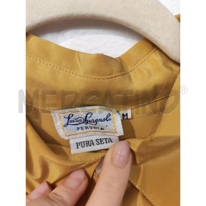 CAMICIA DONNA LUISA SPAGNOLI 100% SETA GIALLA OCRA | Mercatino dell'Usato Mestre 2
