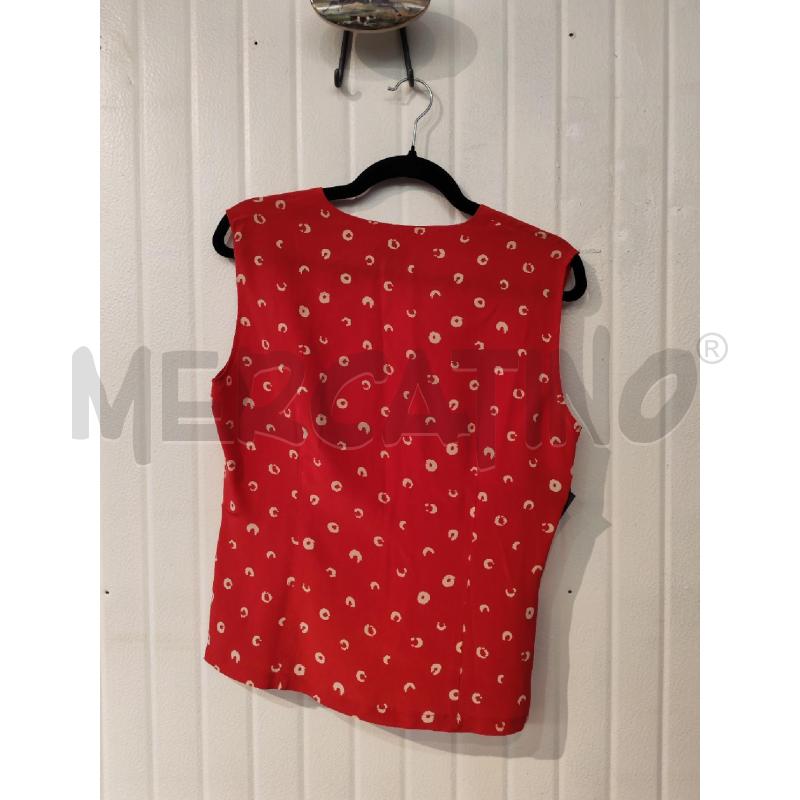 CAMICIA DONNA MARELLA ROSSA SEMI CERCHI BIANCHI | Mercatino dell'Usato Mestre 3