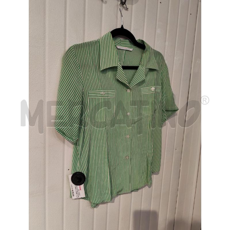 CAMICIA DONNA PENNYBLACK BIANCA VERDE RIGHE  | Mercatino dell'Usato Mestre 3