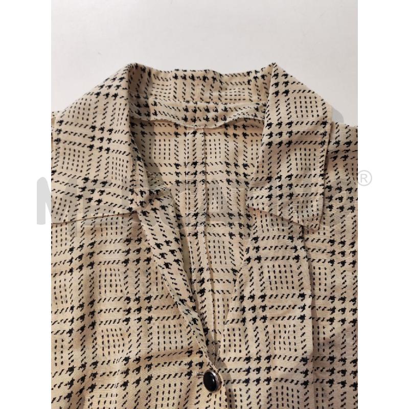 CAMICIA DONNA SARTORIALE BEIGE FANTASIA NERA | Mercatino dell'Usato Mestre 4