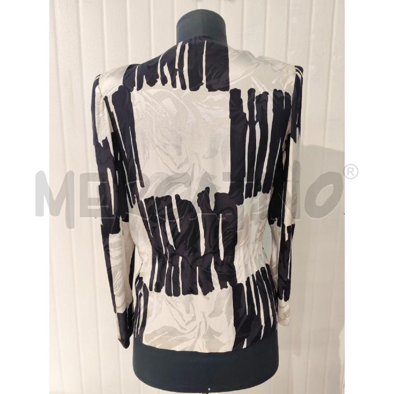 CAMICIA DONNA SARTORIALE FANTASIA BIANCA E NERA | Mercatino dell'Usato Mestre 4