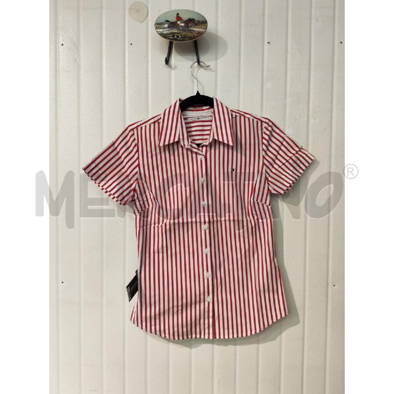 CAMICIA DONNA TOMMY HILFIGER ROSSO BIANCO RIGHE  | Mercatino dell'Usato Mestre 1