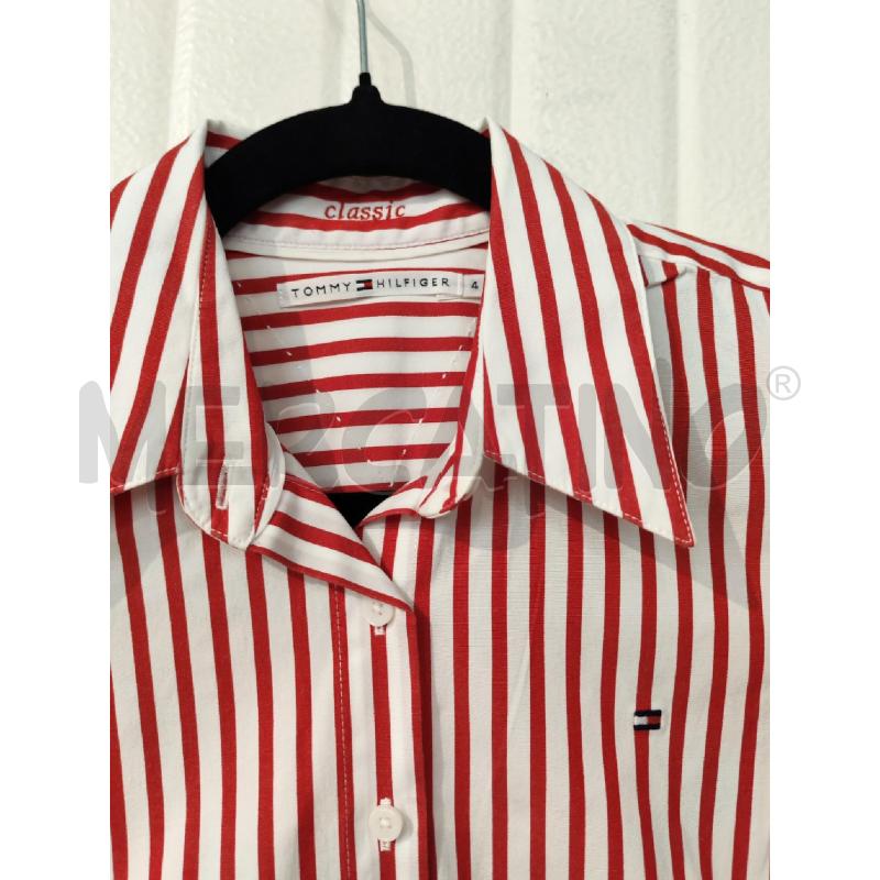 CAMICIA DONNA TOMMY HILFIGER ROSSO BIANCO RIGHE  | Mercatino dell'Usato Mestre 2