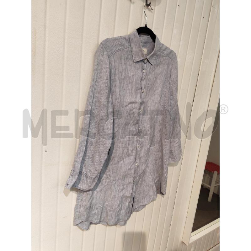 CAMICIA DONNA WEEKEND MAXMARA AZZURRO RIGHINE BIANCHE  | Mercatino dell'Usato Mestre 3