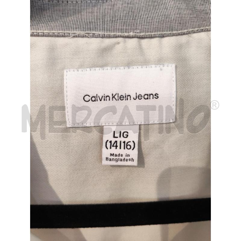 CAMICIA RAGAZZO CALVIN KLEINGRIGIA MANICHE CORTE | Mercatino dell'Usato Mestre 2
