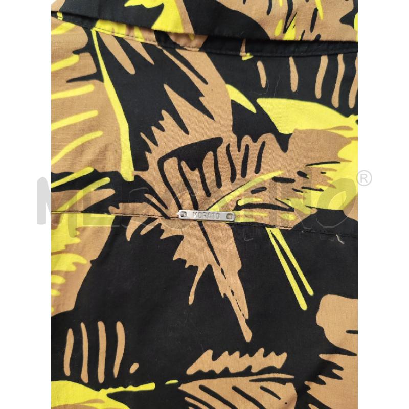 CAMICIA UOMO ANTONY MORATO NERA FOGLIE MARRONI PROFILI GIALLI FLUO | Mercatino dell'Usato Mestre 4