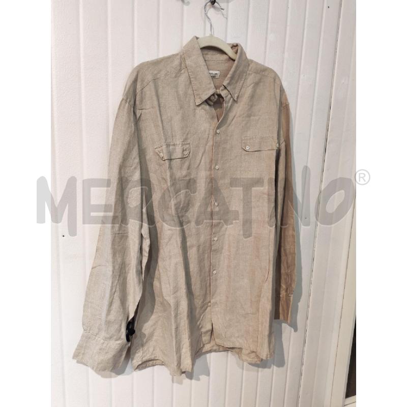 CAMICIA UOMO BOTTEGA DEL LINO BEIGE MANICHE CORTE | Mercatino dell'Usato Mestre 3