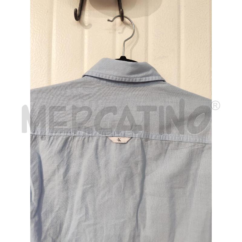 CAMICIA UOMO CALVIN KLEIN AZZURRA MANICHE CORTE | Mercatino dell'Usato Mestre 4