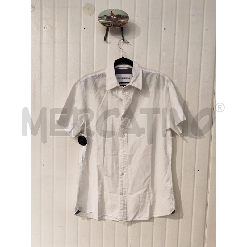 CAMICIA UOMO CALVIN KLEIN BIANCA MANICHE CORTE | Mercatino dell'Usato Mestre 1