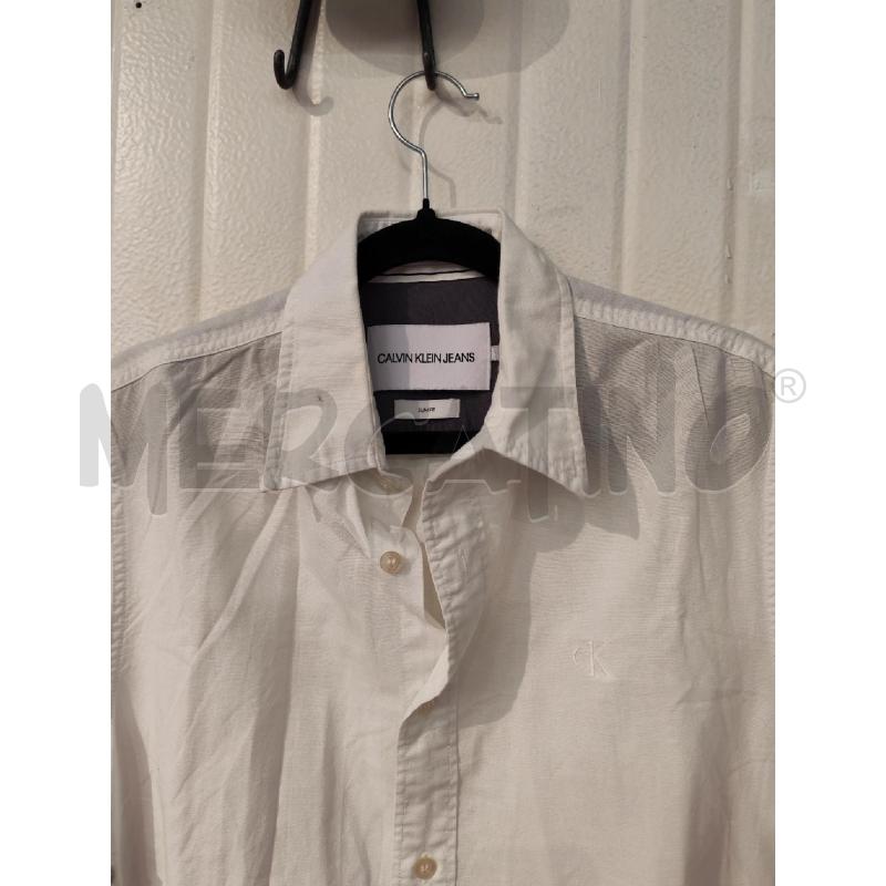 CAMICIA UOMO CALVIN KLEIN BIANCA MANICHE CORTE | Mercatino dell'Usato Mestre 2