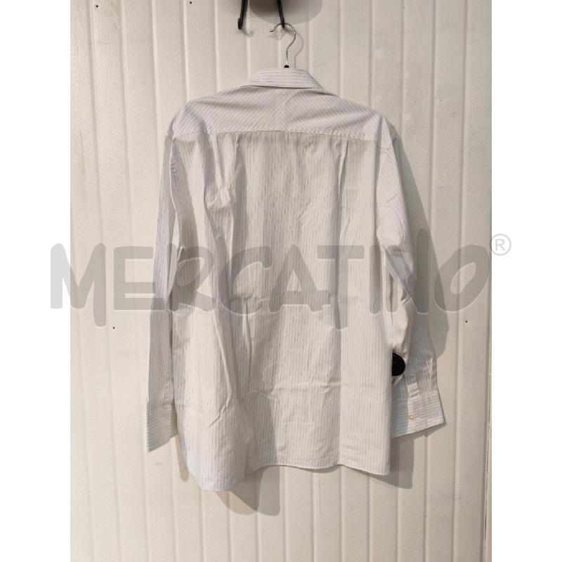 CAMICIA UOMO CALVIN KLEIN BIANCA RIGHINE AZZURRE | Mercatino dell'Usato Mestre 4
