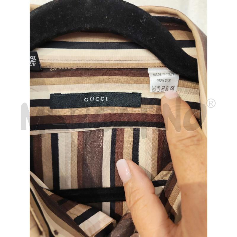 CAMICIA UOMO GUCCI RIGHE MARRONI VARI | Mercatino dell'Usato Mestre 3