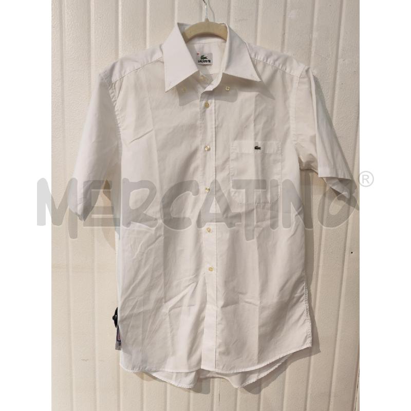 CAMICIA UOMO LACOSTE BIANCO MANICHE CORTE | Mercatino dell'Usato Mestre 1