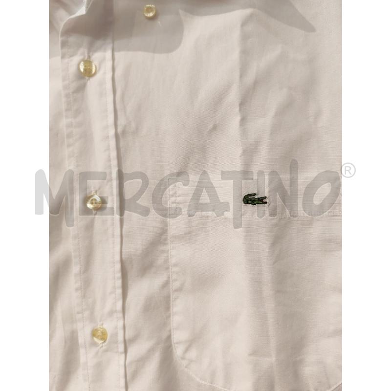 CAMICIA UOMO LACOSTE BIANCO MANICHE CORTE | Mercatino dell'Usato Mestre 3