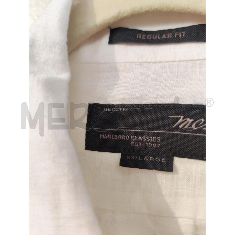 CAMICIA UOMO MARLBORO CLASSICS BIANCA 100% LINO | Mercatino dell'Usato Mestre 2
