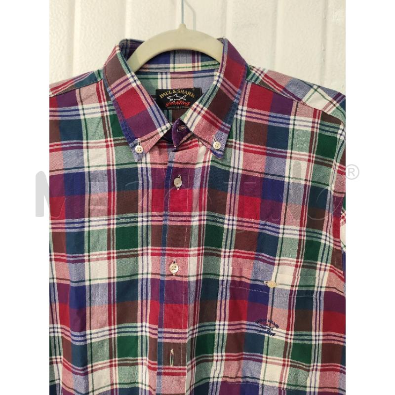 CAMICIA UOMO PAUL SHARK QUADRI ROSSI VERDI BLU | Mercatino dell'Usato Mestre 2