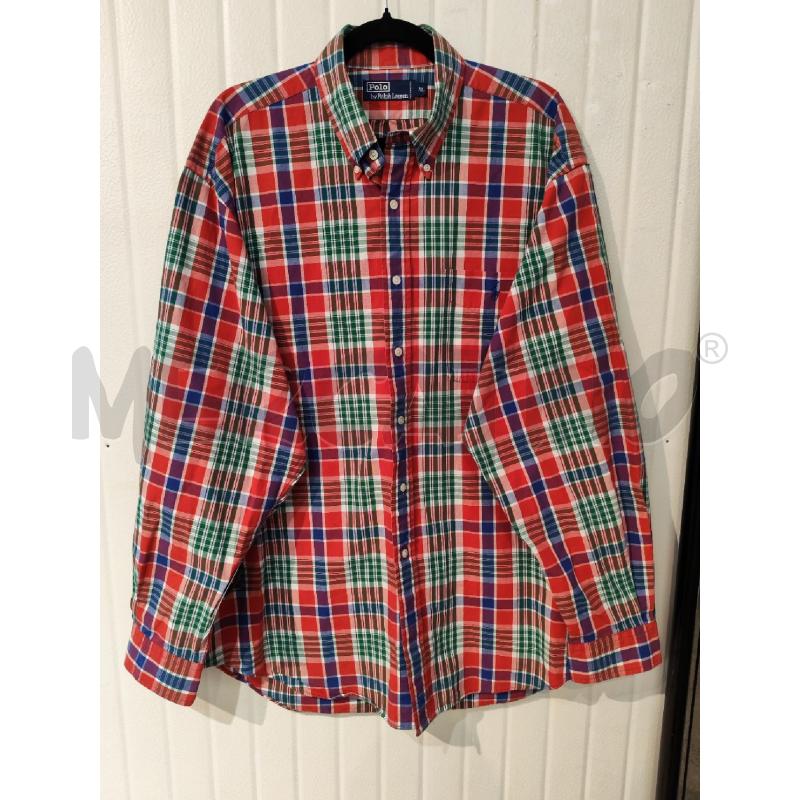 CAMICIA UOMO RALPH LAUREN ROSSO VERDE BLU BIANCO QUADRI  | Mercatino dell'Usato Mestre 1