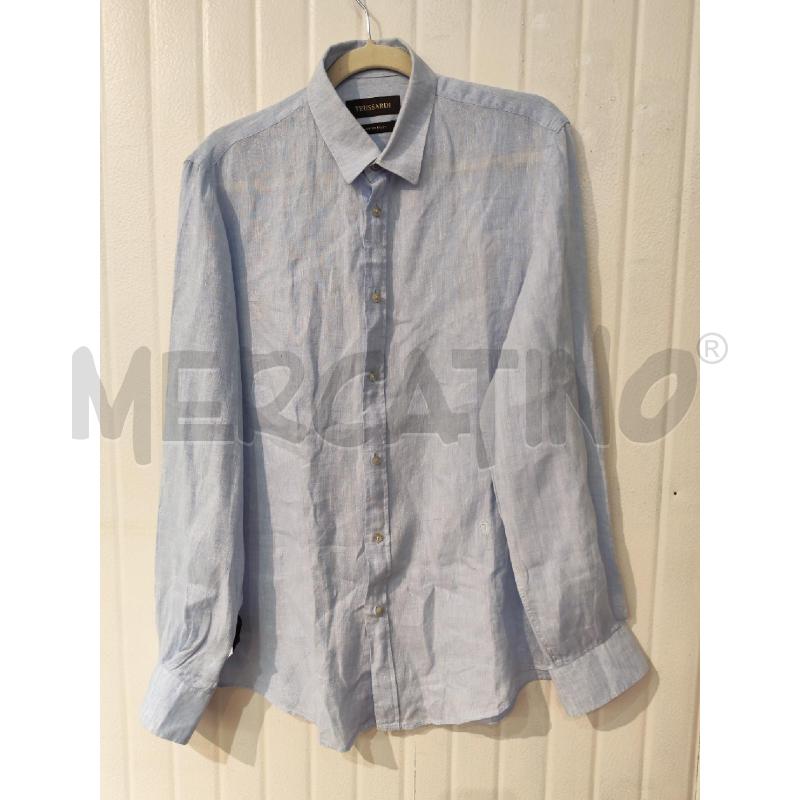 CAMICIA UOMO TRUSSARDI AZZURRO | Mercatino dell'Usato Mestre 1