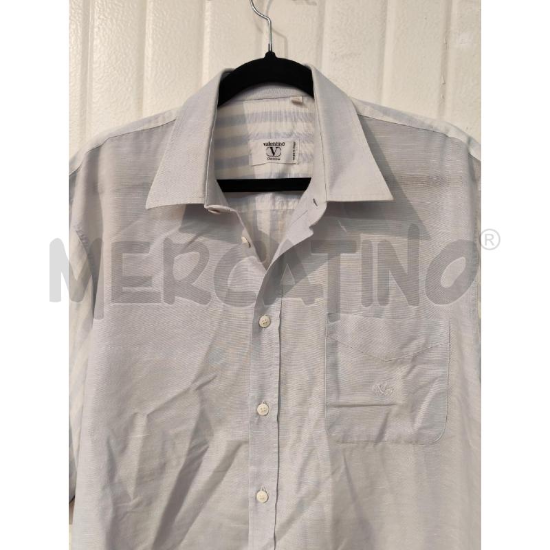 CAMICIA UOMO VALENTINO CHEMISES AZZURRA RIGHE | Mercatino dell'Usato Mestre 2