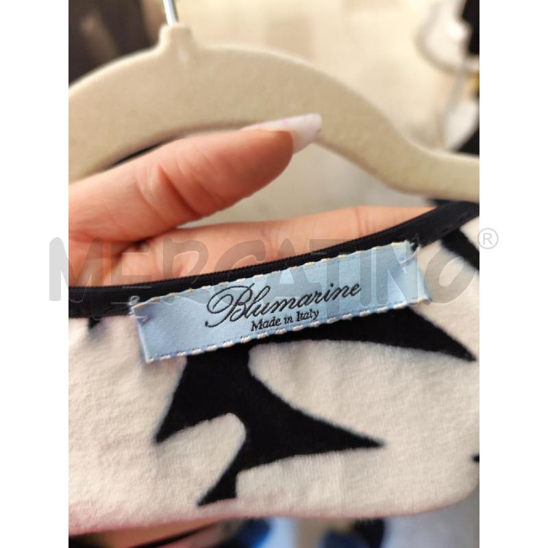 CANOTTA DONNA BLUMARINE NERA MARGHERITE BIANCHE GRANDI | Mercatino dell'Usato Mestre 3