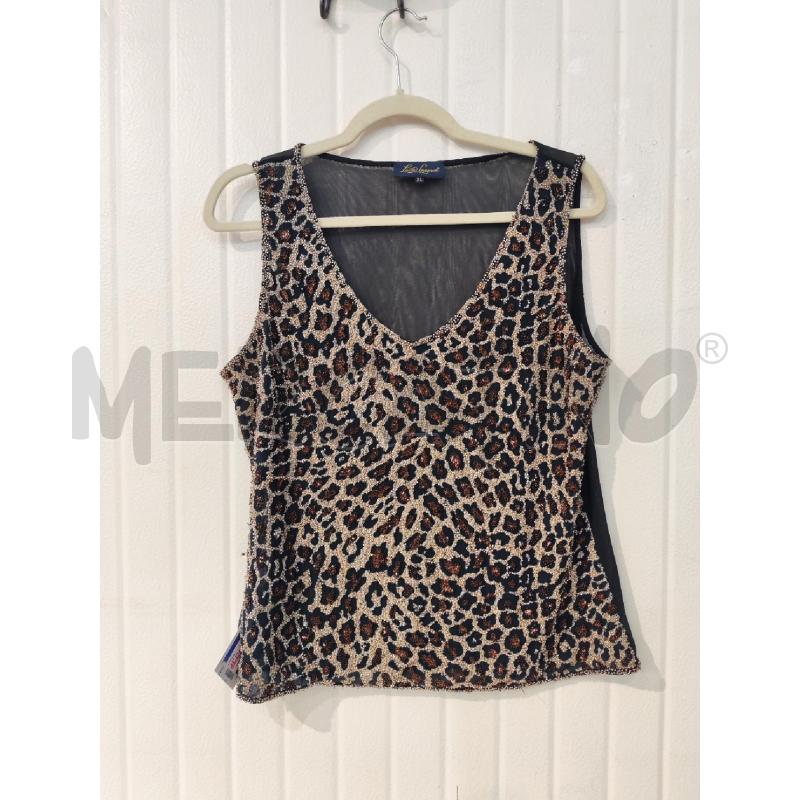 CANOTTA DONNA LUISA SPAGNOLI LEOPARDATO PERLINE | Mercatino dell'Usato Mestre 1