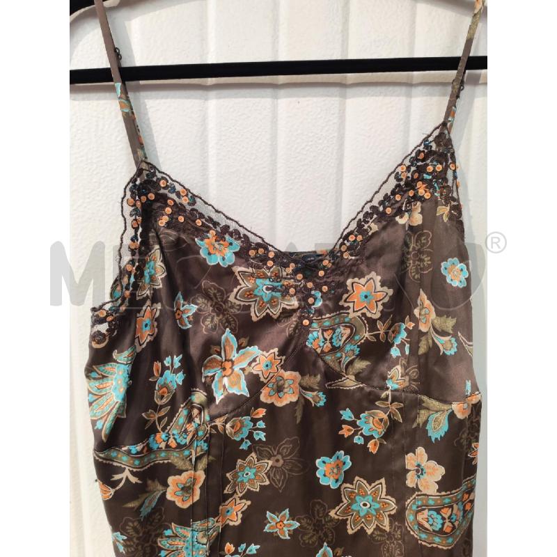 CANOTTA DONNA LUISA SPAGNOLI MARRONE FANTASIA AZZURRA ARANCIONE | Mercatino dell'Usato Mestre 3