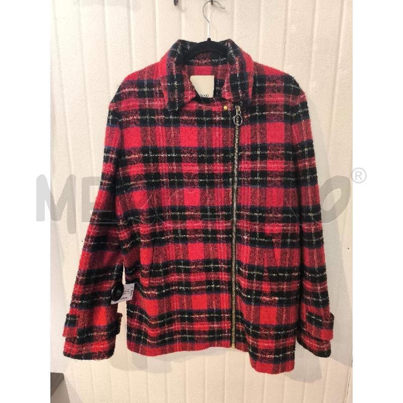 CAPPOTTO DONNA PINKO ROSSO QUADRI NERI1 | Mercatino dell'Usato Mestre 1