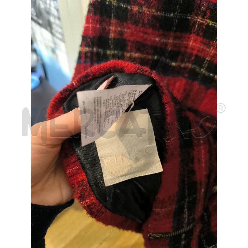 CAPPOTTO DONNA PINKO ROSSO QUADRI NERI1 | Mercatino dell'Usato Mestre 3