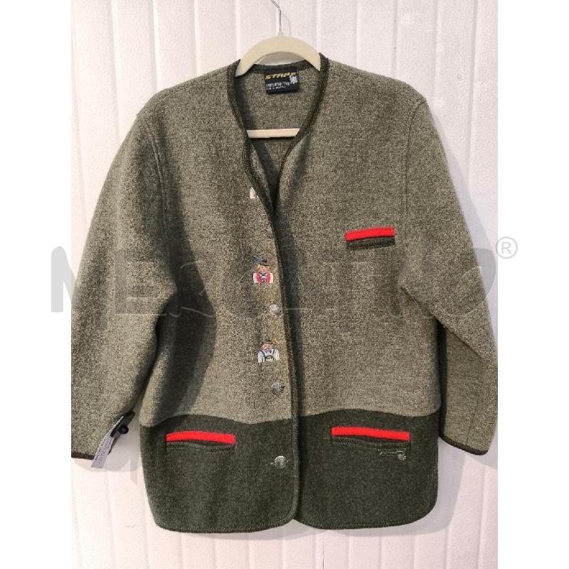 CAPPOTTO DONNA STAPF VERDE CON RICAMI TIROLESE | Mercatino dell'Usato Mestre 1