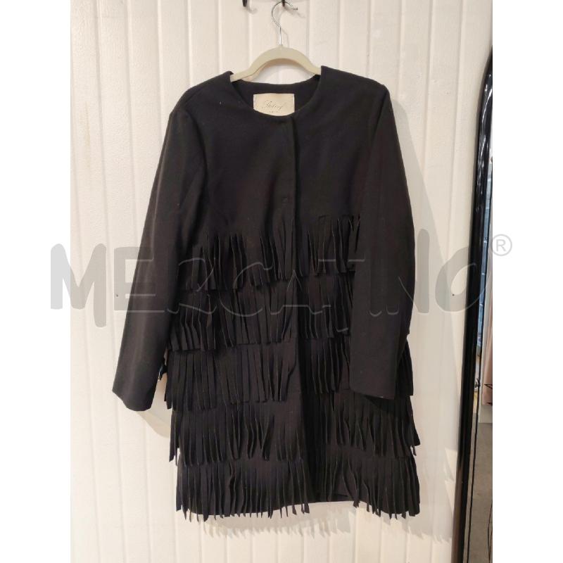 CAPPOTTO DONNA STICONF NERO FRANGE | Mercatino dell'Usato Mestre 1